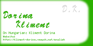 dorina kliment business card